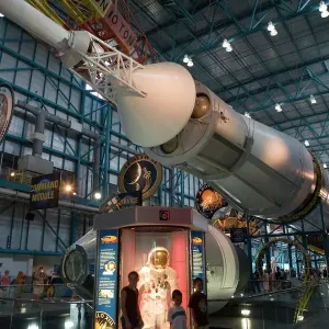 Saturn V Rocket, Apollo 13 Space Suit and Modules Print Saturn V Rocket, Apollo 13 Space Suit and Modules Print