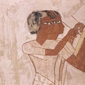 Scribes record crop in harvest scene, Tomb of Menna, 18th dynasty, Sheikh Abd el-Kurna