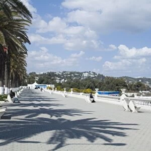 Seaside promenade, La Marsa resort, near Tunis, Tunisia, North Africa, Africa