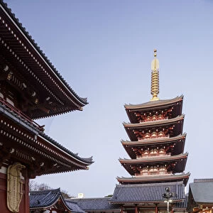 Senso-ji Temple, an ancient Buddhist temple in the Asakusa district, Tokyo, Japan, Asia