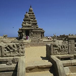 Shore Temple, Mahabalipuram, UNESCO World Heritage Site, Tamil Nadu, India, Asia