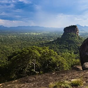 Sigiriya Rock Fortress, UNESCO World Heritage Site, seen from Pidurangala Rock, Sri Lanka, Asia
