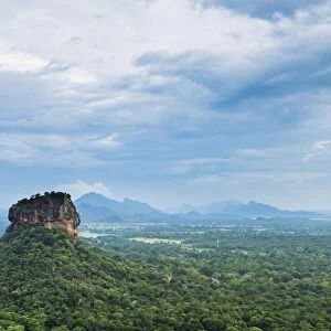Sigiriya Rock Fortress, UNESCO World Heritage Site, seen from Pidurangala Rock, Sri Lanka, Asia