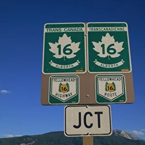 Sign near Jasper, Rocky Mountains, Alberta, Canada, North America
