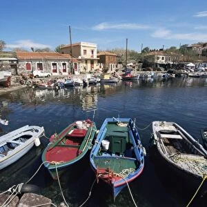 Skala Polichnitos boats and harbour