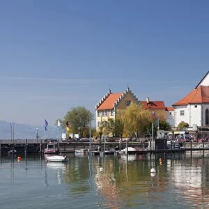 St Georg Church and Castle, Peninsula of Wasserburg, Lake Constance, Schwaben, Bavaria