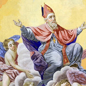 St. Nicolas ascends to heaven, Bishop of Myra, St. Nicolas de Veroce, Rhone-Alpes, France