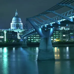 St Pauls Cathedral Print, Millennium Bridge London St Pauls Cathedral Print, Millennium Bridge London