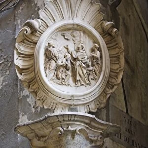St. Vincent Ferrerio stone carving in the old town, UNESCO World Heritage Site
