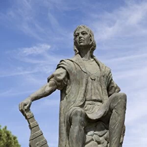 Statue of discoverer Christopher Columbus, La Rabida monastery, La Rabida, near Huelva