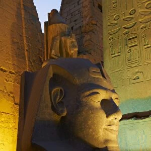 Statue of the pharaoh Ramesses II and Obelisk, Temple of Luxor, Thebes, UNESCO World Heritage Site, Egypt, North Africa, Africa