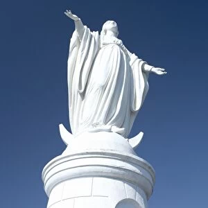 Statue of Virgin Mary, San Cristobal hill, Santiago de Chile, Chile, South America