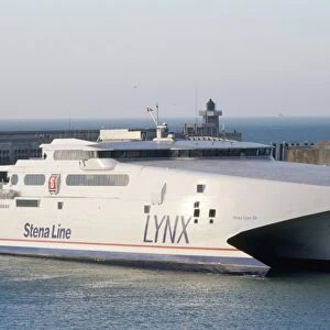 Stena Line Sea Lynx trimaran, Dieppe harbour, France, Europe
