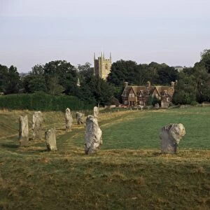 Stone circle at Avebury, UNESCO World Heritage Site, Wiltshire, England