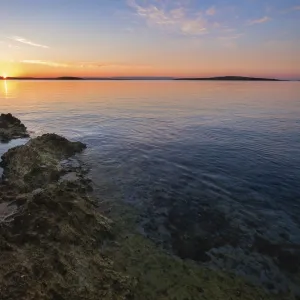 Sunrise over the Adriatic Sea, Kamenjak National Park, Istria, Croatia, Europe