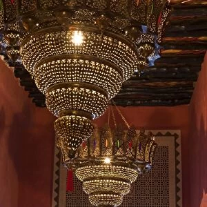Detail of a traditional Arabian light in the restored Souq Waqif