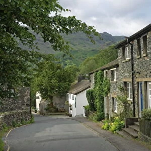 Traditional slate walled cottages at Seatoller, Borrowdale, Lake District National Park