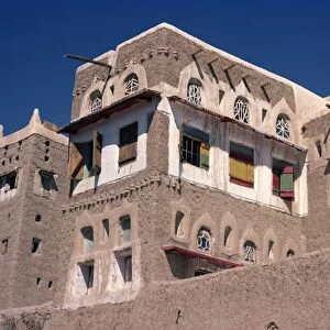 Typically decorated house of mud