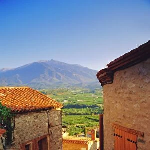 View from Eaus village of Mont Canigou, Pyrenees-Orientale, Languedoc-Roussillon