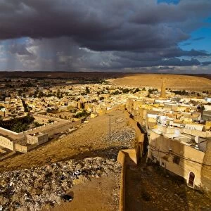 View over the Mozabit town of Beni Isguen, UNESCO World Heritage Site, M Zab Valley