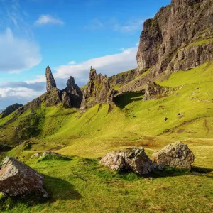 View of the Old Man of Storr, Isle of Skye, Inner Hebrides, Scotland, United Kingdom