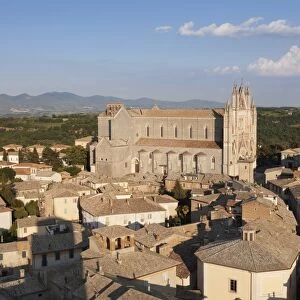 View over the old town with Santa Maria Cathedral, Orvieto, Terni District, Umbria