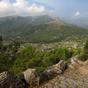 View from Puig de Maria, Monastir De Lluc, Mallorca, Balearic Islands, Spain, Europe