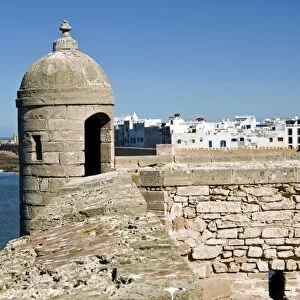 View of the ramparts of the Old City, UNESCO World Heritage Site, Essaouira