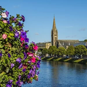 View over the River Ness towards the St. Columba and Free North Churches, Inverness