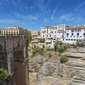 View of Ronda and Puente Nuevo, Ronda, Andalusia, Spain, Europe