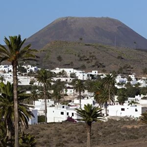 View over village, Haria, Lanzarote, Canary Islands, Spain