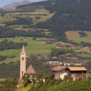 Vineyards, Tiso, Funes Valley (Villnoss), Dolomites, Trentino Alto Adige