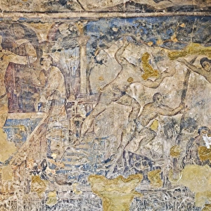 Wall paintings in the Qusayr Amra (Quseir Amra) bathhouse, UNESCO World Heritage Site
