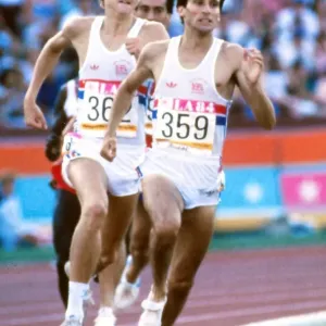 Seb Coe and Steve Cram Enter the Home Straight in 1500m Final Print Seb Coe and Steve Cram Enter the Home Straight in 1500m Final Print