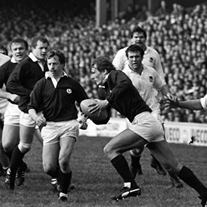 John Rutherford runs against England - 1983 Five Nations