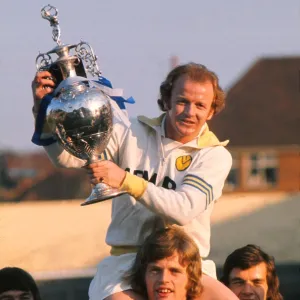 Leeds United captain Billy Bremner with the League Championship Trophy in 1974