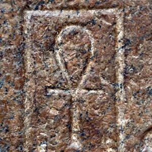 Ankh hieroglyphic, symbol of life, Cairo, Egypt