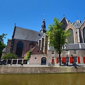 The Oude Kerk, old church, in Amsterdam, Holland