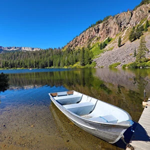 Rowing Boat on Twin Lakes, Mammoth Lakes, California, United States of America