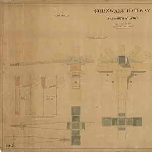 Cornwall Railway - Falmouth Station Contract Drawing No.11 - Goods Shed Framing of Roof