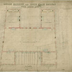 LB&SCR. South London Line. Peckham Rye Lane Station. Drawing No. 2 First Floor Plan
