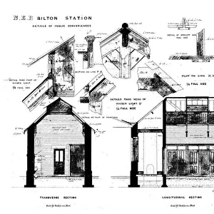 N. E. R Bilton [Alnmouth] Station Details of Public Conveniences [1886]