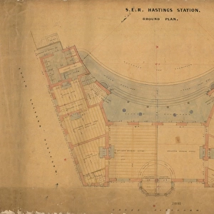 S. E. R Hastings Station - Ground Plan [1850]