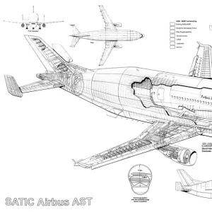 Airbus A300-600ST Beluga Cutaway drawing