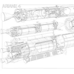 Ariane 4 Cutaway Drawing