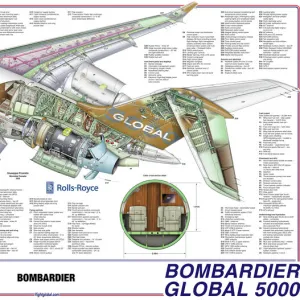 Popular Themes Metal Print Collection: Bombardier Cutaway