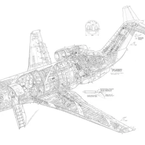 Canadair Challenger Cutaway Drawing