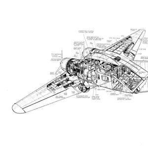 Cunliffe-Owen Flying Wing Cutaway Drawing