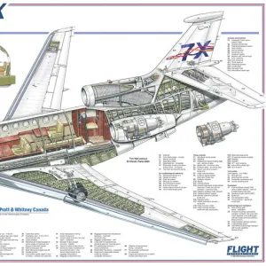 Dassault Falcon 7X Cutaway Poster