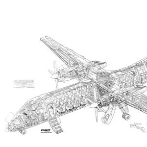 DH Canada Dash 8-300 Cutaway Drawing